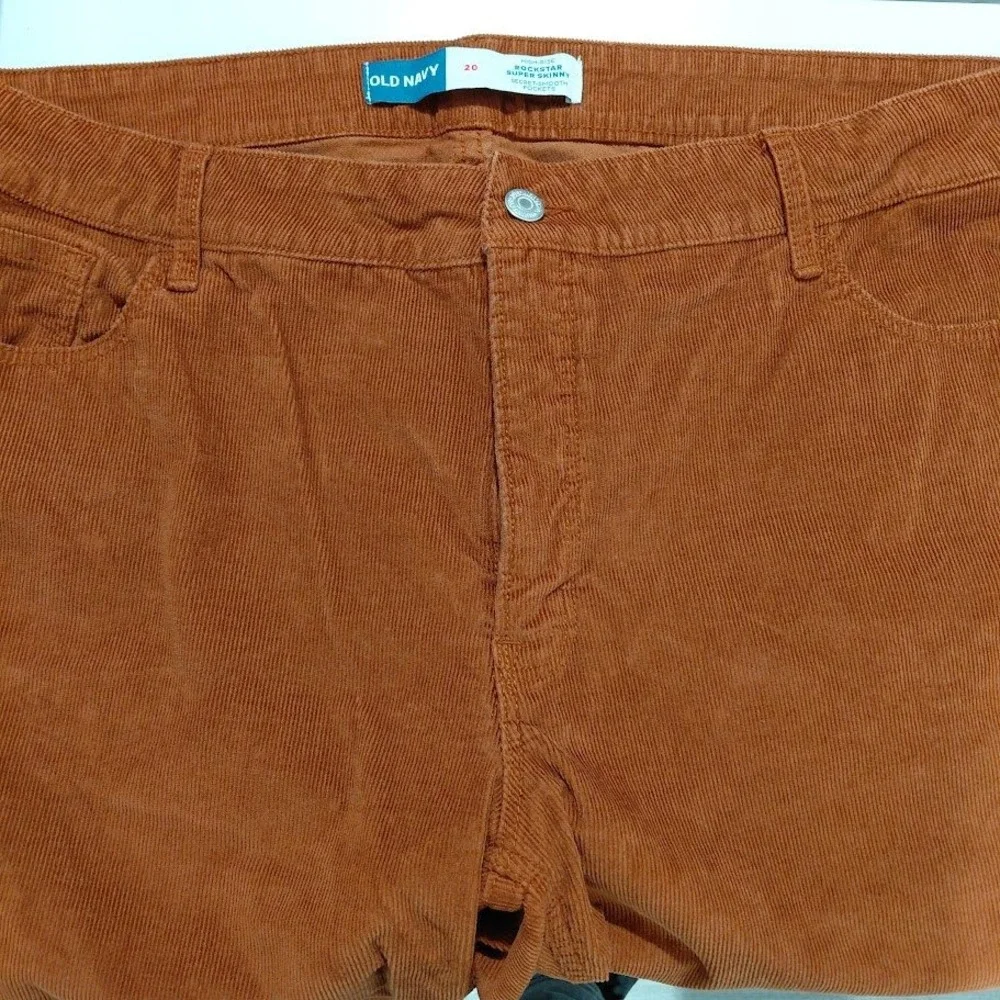 Old Navy Rockstar Super Skinny Corduroy Pants High Rise Brown Oolong Tea 20